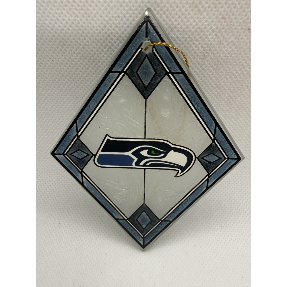 NFL Seattle Seahawks Art-Glass‎ Diamond Shape Ornament